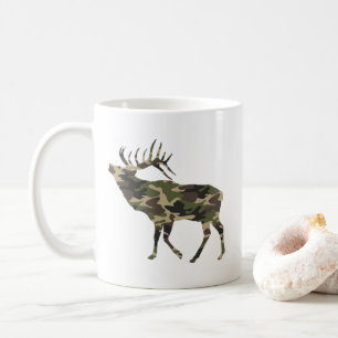 Camo van stierwapiti koffiemok