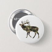 Camo van stierwapiti ronde button 5,7 cm (Voorkant /achterkant)