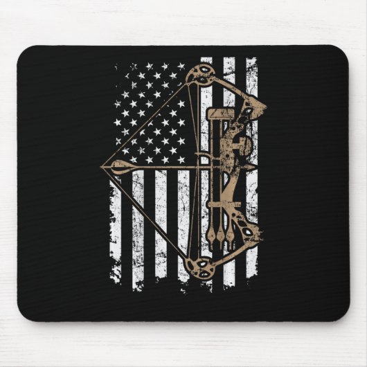Camo Verenigde Staten Vlag Boogschieten Compound B Muismat (Voorkant)