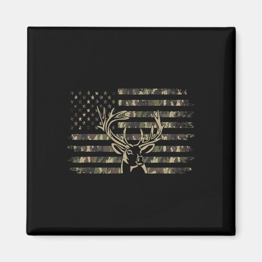 Camo Verenigde Staten Vlag Herten Elk Buck camoufl Magneet (Voorkant)