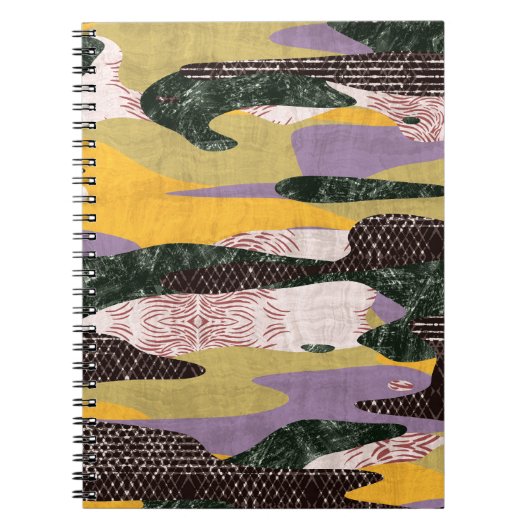Camo vormen: levendige collage montage. notitieboek (Voorkant)
