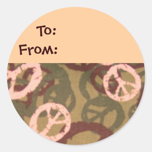 Camo / Vredesborden kijken cadeau Label (Voorkant)
