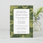 Camo Vrijgezellenfeest of Engagement Party Kaart (Staand voorkant)