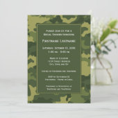 Camo Vrijgezellenfeest of Engagement Party Kaart (Staand voorkant)