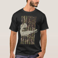 Camo VS Vlag Amerikaanse Alligator Gar Visgrafiek