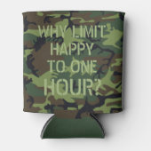 Camo waarom beperken gelukkig tot een uur blikjeskoeler (Voorkant)