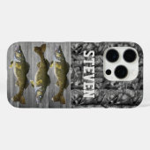 Camo Walleye Vist Naam Man Sportkool Case-Mate iPhone Case (Achterkant (horizontaal))