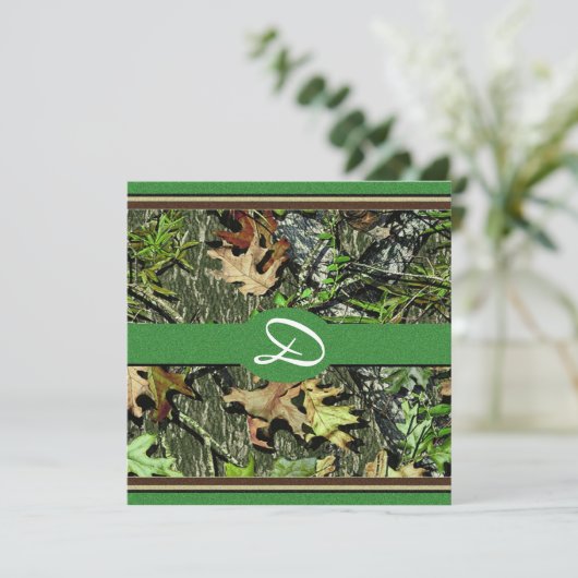 Camo Wedding Invitations Kaart (Staand voorkant)