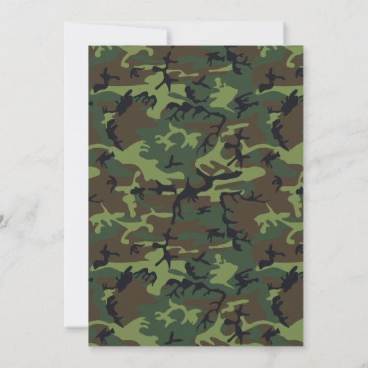 Camo Wedding Invitations Kaart (Achterkant)