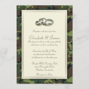 Camo Wedding Invitations Kaart