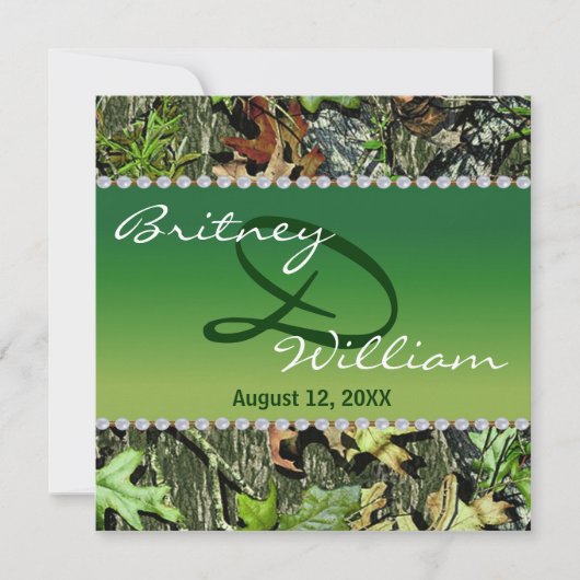 Camo Wedding Invitations Kaart (Voorkant)