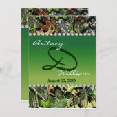 Camo Wedding Invitations Kaart (Voorkant / Achterkant)