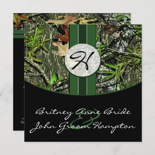 Camo Wedding Invitations Kaart (Voorkant / Achterkant)