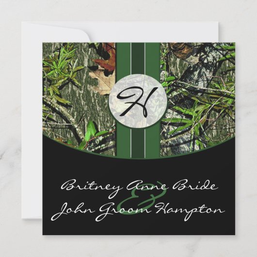 Camo Wedding Invitations Kaart (Voorkant)