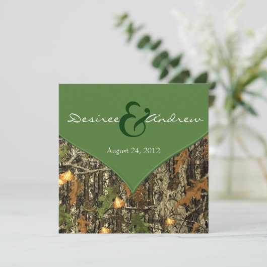 Camo Wedding Invitations Kaart (Staand voorkant)