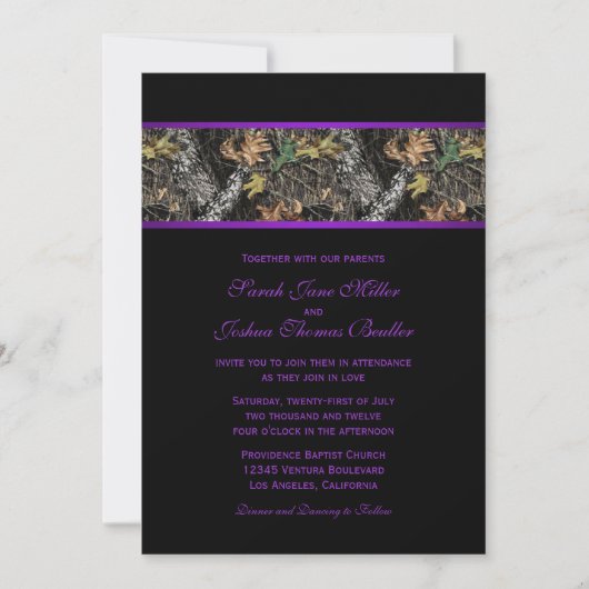 Camo Wedding Invitations Kaart (Voorkant)