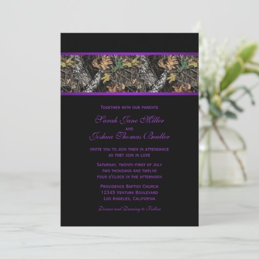 Camo Wedding Invitations Kaart (Staand voorkant)