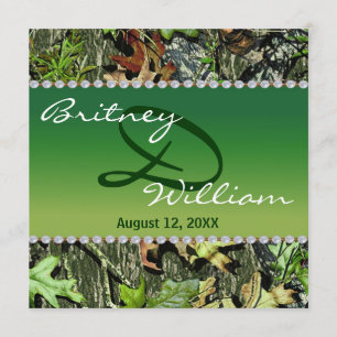 Camo Wedding Invitations Kaart