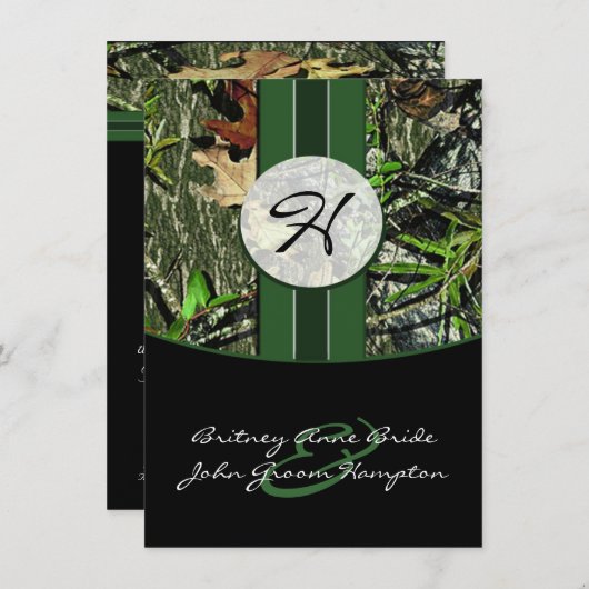 Camo Wedding Invitations Kaart (Voorkant / Achterkant)