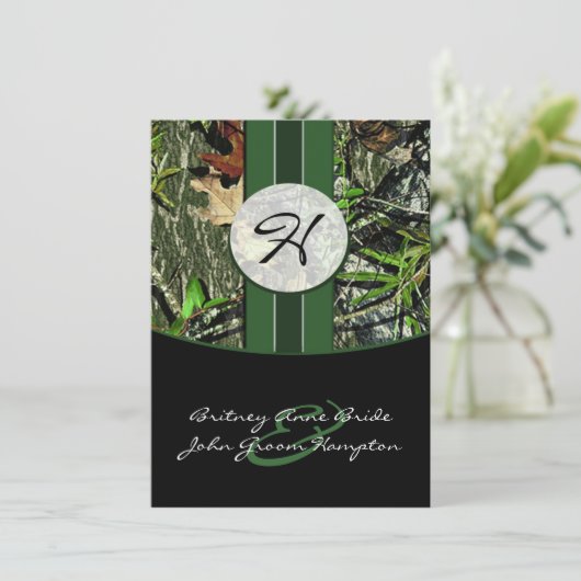 Camo Wedding Invitations Kaart (Staand voorkant)