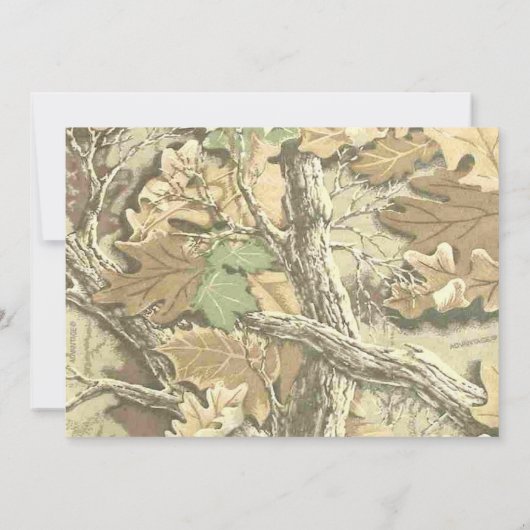 Camo Wedding Uitnodiging (Achterkant)