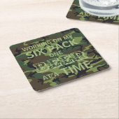 Camo Werk Aan Mijn Six Pack Kartonnen Onderzetters (Schuin)