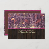 Camo Wood Pink Bridal Shower Kaart (Voorkant / Achterkant)