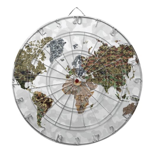 CAMO WORLD ATLAS MAP DARTBORD (Voorkant)