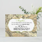 Camo zal je mijn uitnodiging voor de Bridesmaid zi (Staand voorkant)