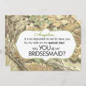 Camo zal je mijn uitnodiging voor de Bridesmaid zi (Voorkant / Achterkant)