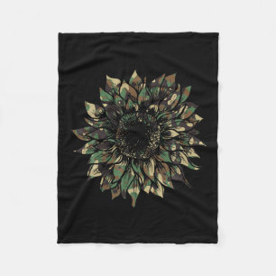 Camo Zonnebloem Hide Hunting Hippie Avontuur Natuu Fleece Deken