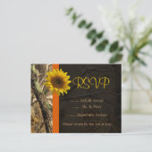 Camo & Zonnebloemen Uitnodiging Briefkaart (Staand voorkant)