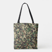 Camocamouflagepatroonmonogram initialen tote bag (Achterkant)
