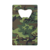 CAMOFLAGE HUNTING PATTERN CREDITKAART FLESSENOPENER (Voorkant)