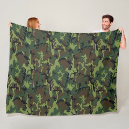 CAMOFLAGE HUNTING PATTERN FLEECE DEKEN