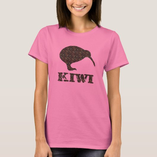 Camoflage Kiwi Long Sleeve Womens Shirt (Voorkant)