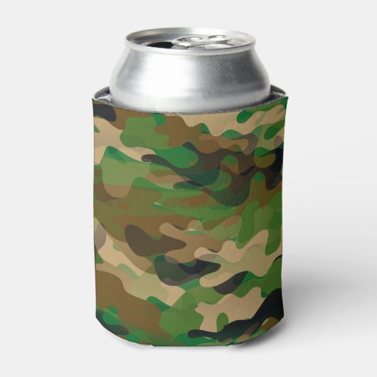 Camoflage Koelbox Groen Bruin Beige Blikjeskoeler (Blikje Voorkant)