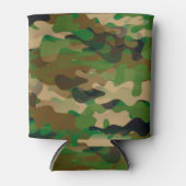 Camoflage Koelbox Groen Bruin Beige Blikjeskoeler (Voorkant)