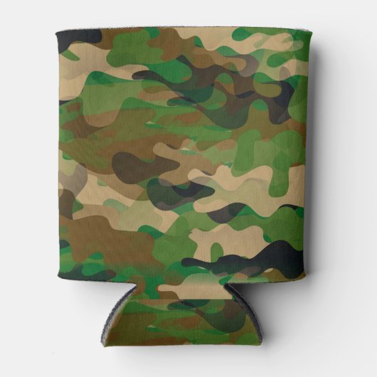 Camoflage Koelbox Groen Bruin Beige Blikjeskoeler (Voorkant)