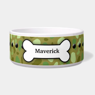 Camoflauge Army Custom Pet Dog Food Bowl Voerbakje