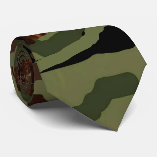 Camoflauge Design-Army Groen Stropdas (Opgerold)