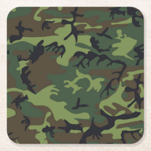 CAMOFLAUGE PATROON KARTONNEN ONDERZETTERS