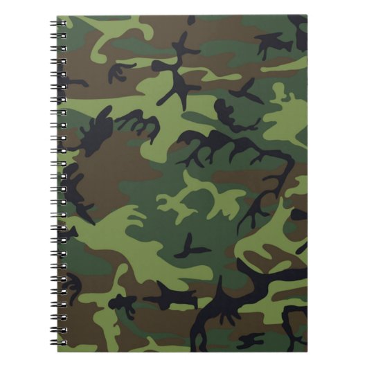 CAMOFLAUGE PATROON NOTITIEBOEK (Voorkant)