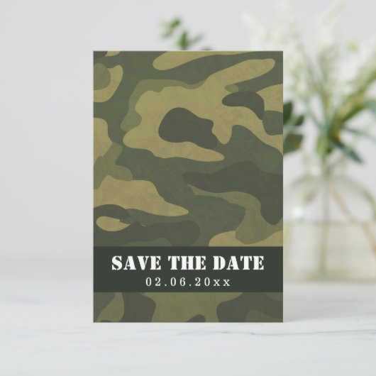 Camoflauge Save The Date (Staand voorkant)