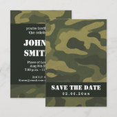 Camoflauge Save The Date (Voorkant / Achterkant)