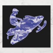 Camoflauge Snowmobiler Bier Etiket (Enkel label)