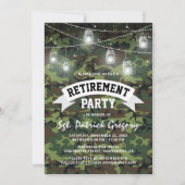 Camoflauge Soldier Retirement Party Kaart (Voorkant)