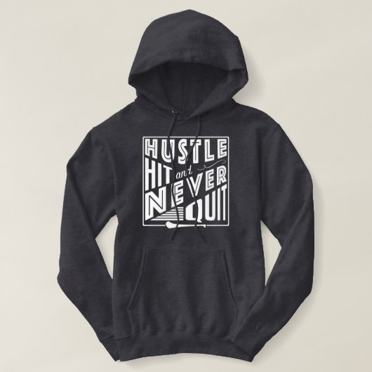 Camogie Hustle Hit & Never Quit, Gaelic Games Hoodie (Design voorkant)