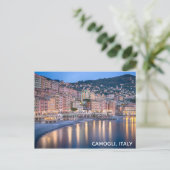 Camogli Italië - Foto van Sunset Travel Briefkaart (Staand voorkant)