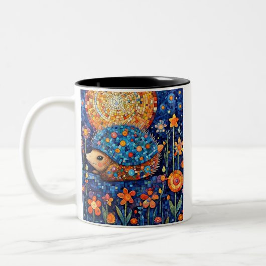Camoilerende egel tweekleurige koffiemok (Links)